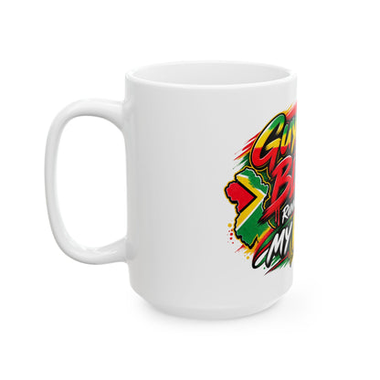 Guyanese Blood Running Through My Veins Ceramic Mug (11oz & 15oz)