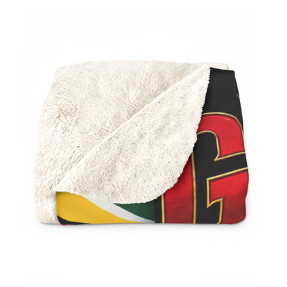 Guyana rainforest and jaguar fleece blanket for sofa