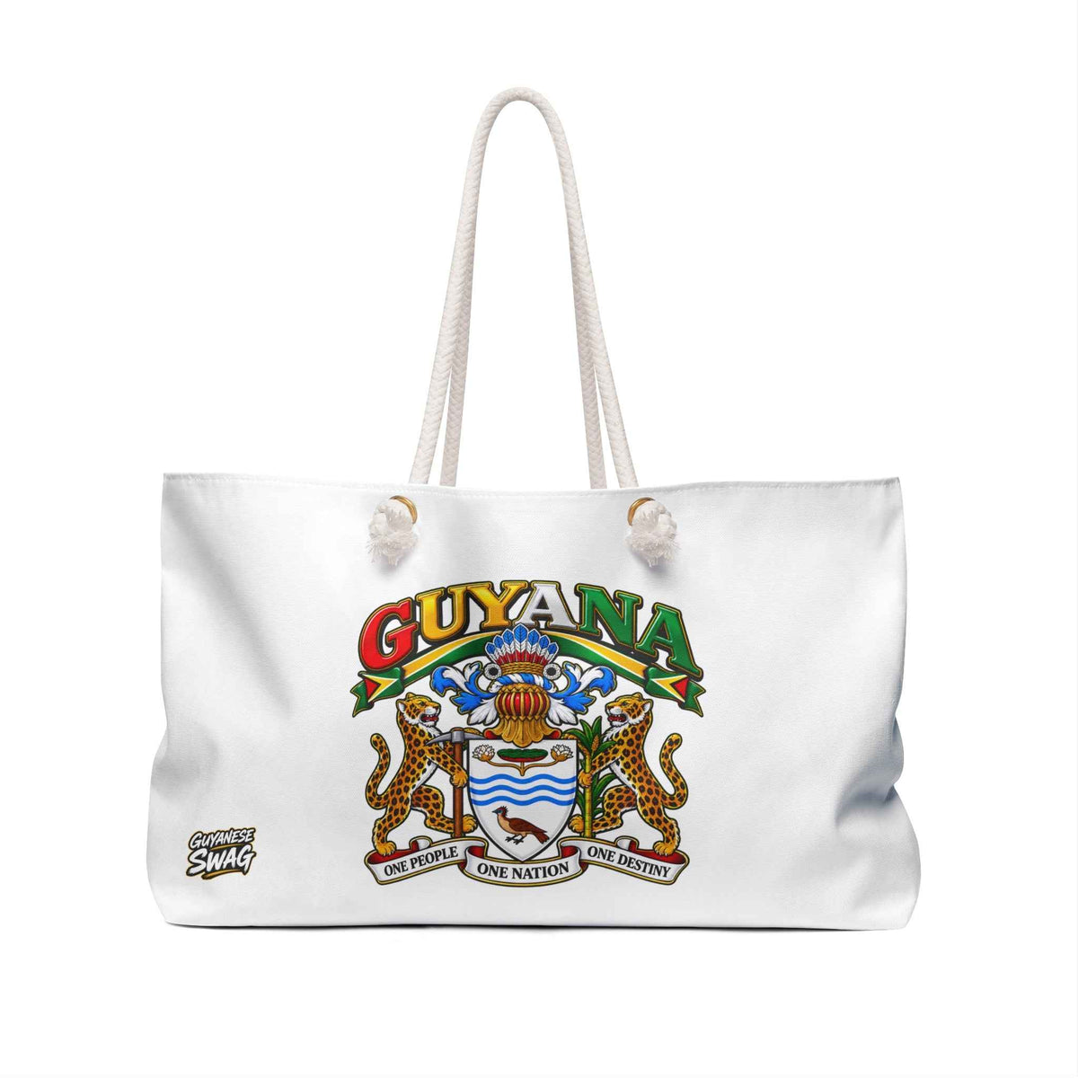 Guyana Crest Weekender Bag – Travel Tote with National Coat of Arms
