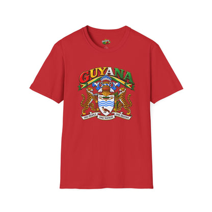 Guyana Coat of Arms T-Shirt — National Flag Colors Tee