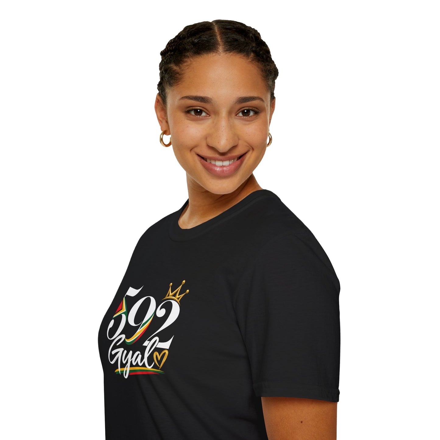 592 Gyal T-Shirt — Guyanese Pride Tee with Crown