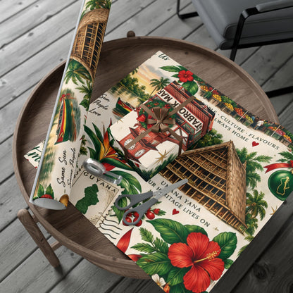 Guyanese Christmas Back Home tropical wrapping paper – product image 14