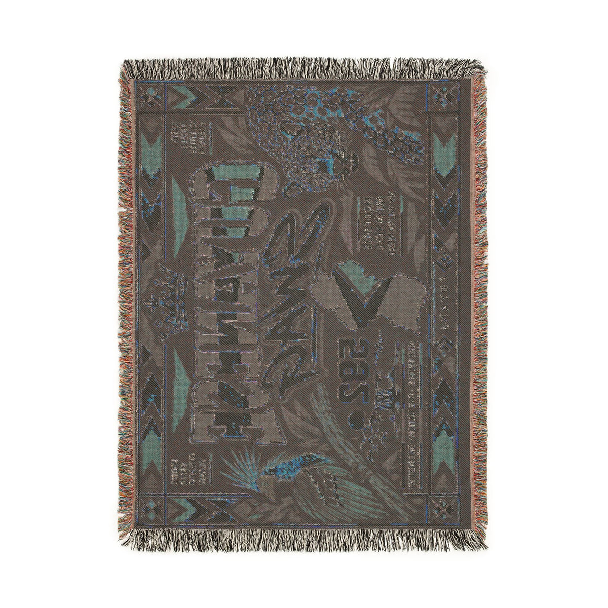 Guyana wildlife home decor woven throw blanket