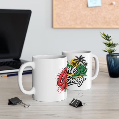 Guyana Swag Ceramic Mug — Colorful Guyanese Flag Design (11oz, 15oz)