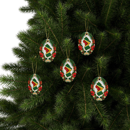 Guyana Ceramic Christmas Ornament – 5 Shapes & Multipacks