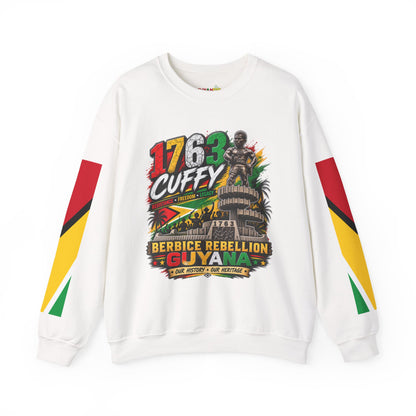 Cuffy 1763 Berbice Rebellion Guyana Crewneck Sweatshirt — Guyanese History Tribute