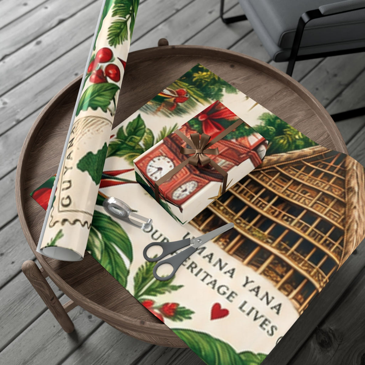 Guyanese Christmas Back Home tropical wrapping paper – product image 20
