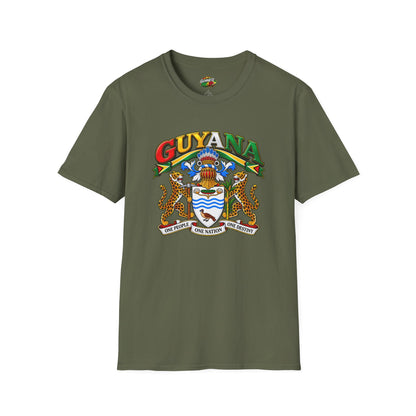 Guyana Coat of Arms T-Shirt — National Flag Colors Tee