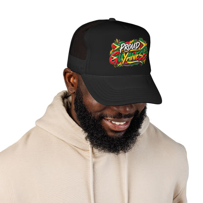 Proud Guyanese Trucker Hat — Rasta Colors Foam Cap