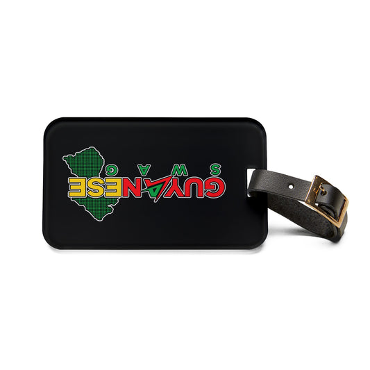 Guyanese Swag Luggage Tag — Guyana Map & Flag Colors Travel ID