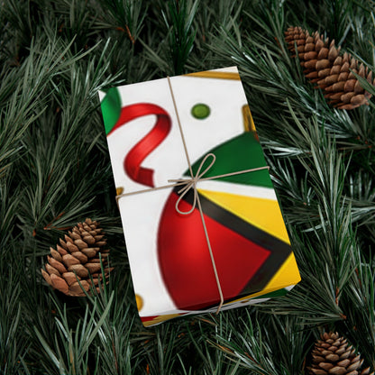 Guyana Christmas wrapping paper final product preview