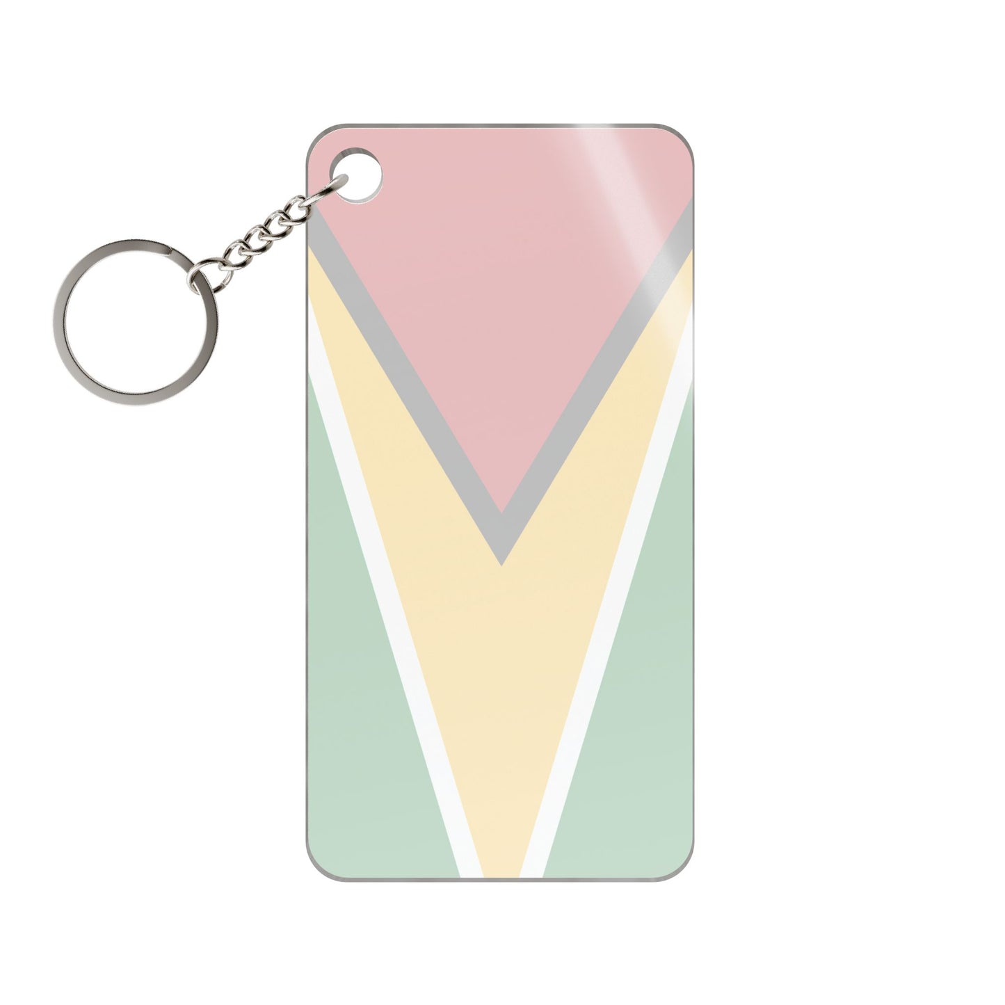 Guyana Flag Keychain Charm — Patriotic Rectangular Keyring