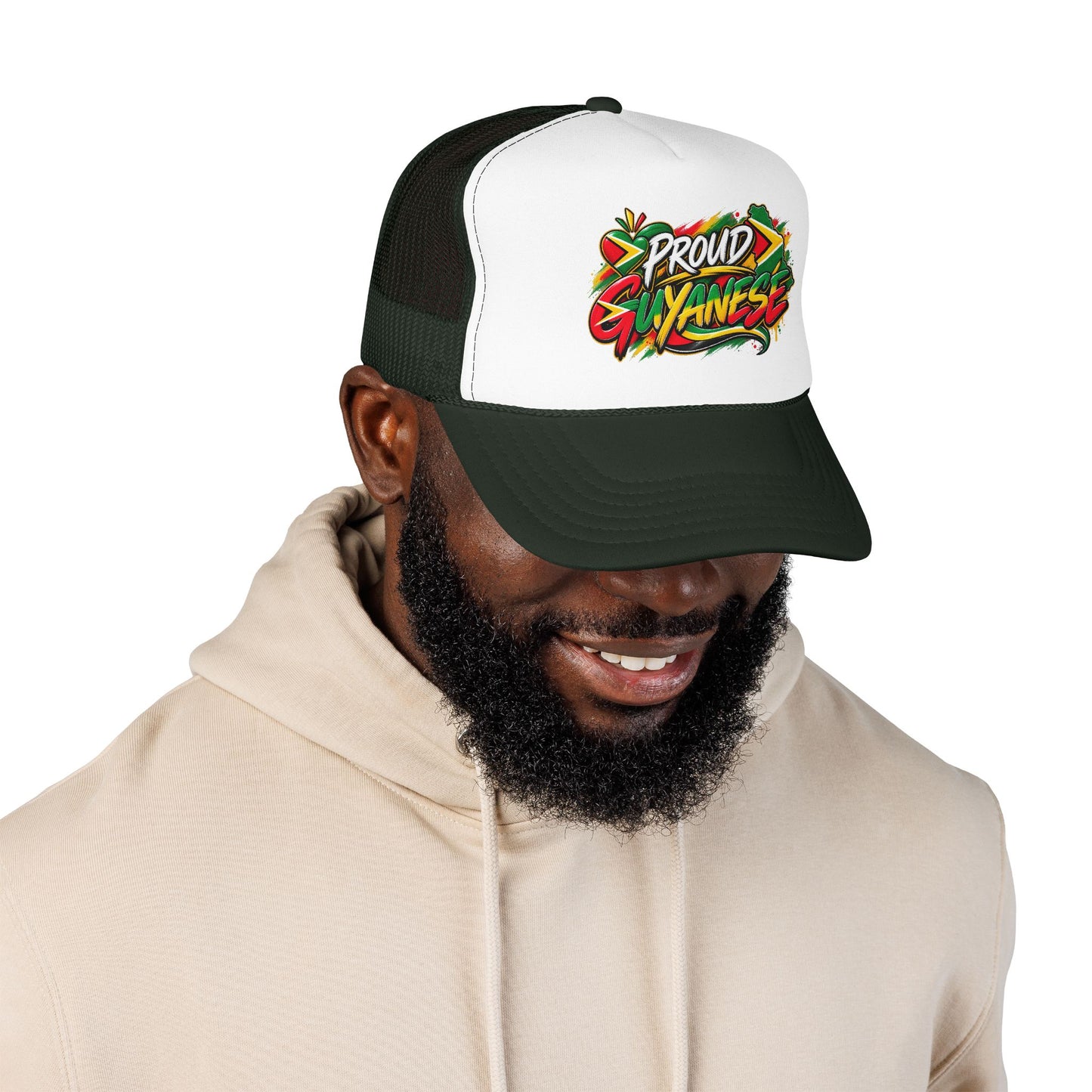 Proud Guyanese Trucker Hat — Rasta Colors Foam Cap