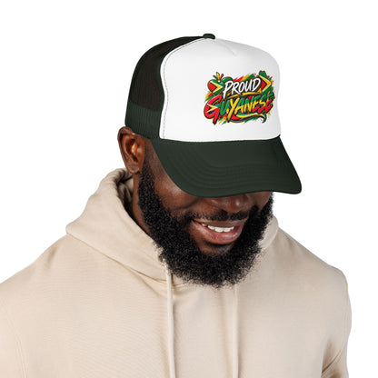 Proud Guyanese Trucker Hat — Rasta Colors Foam Cap
