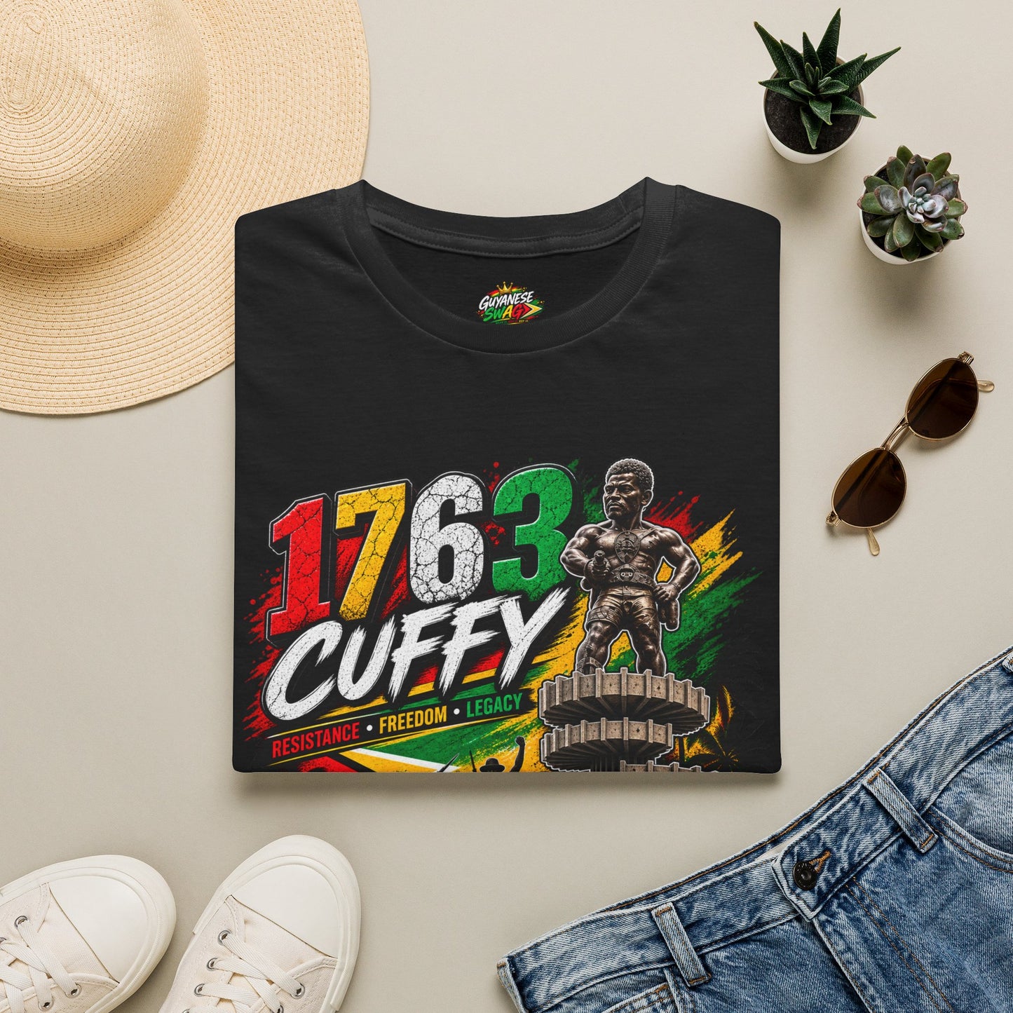 1763 Cuffy T-Shirt — Guyana Rebellion Tribute Tee