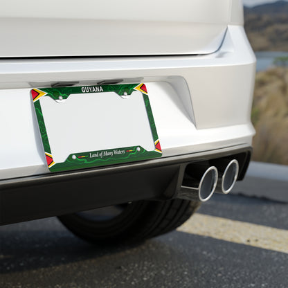 Guyana car accessory Land of Many Waters license plate frame