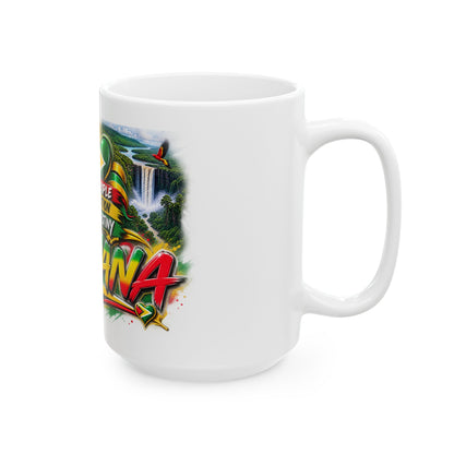 Guyana Flag Mug – "One People, One Nation, One Destiny" Ceramic Coffee Cup (11oz/15oz)