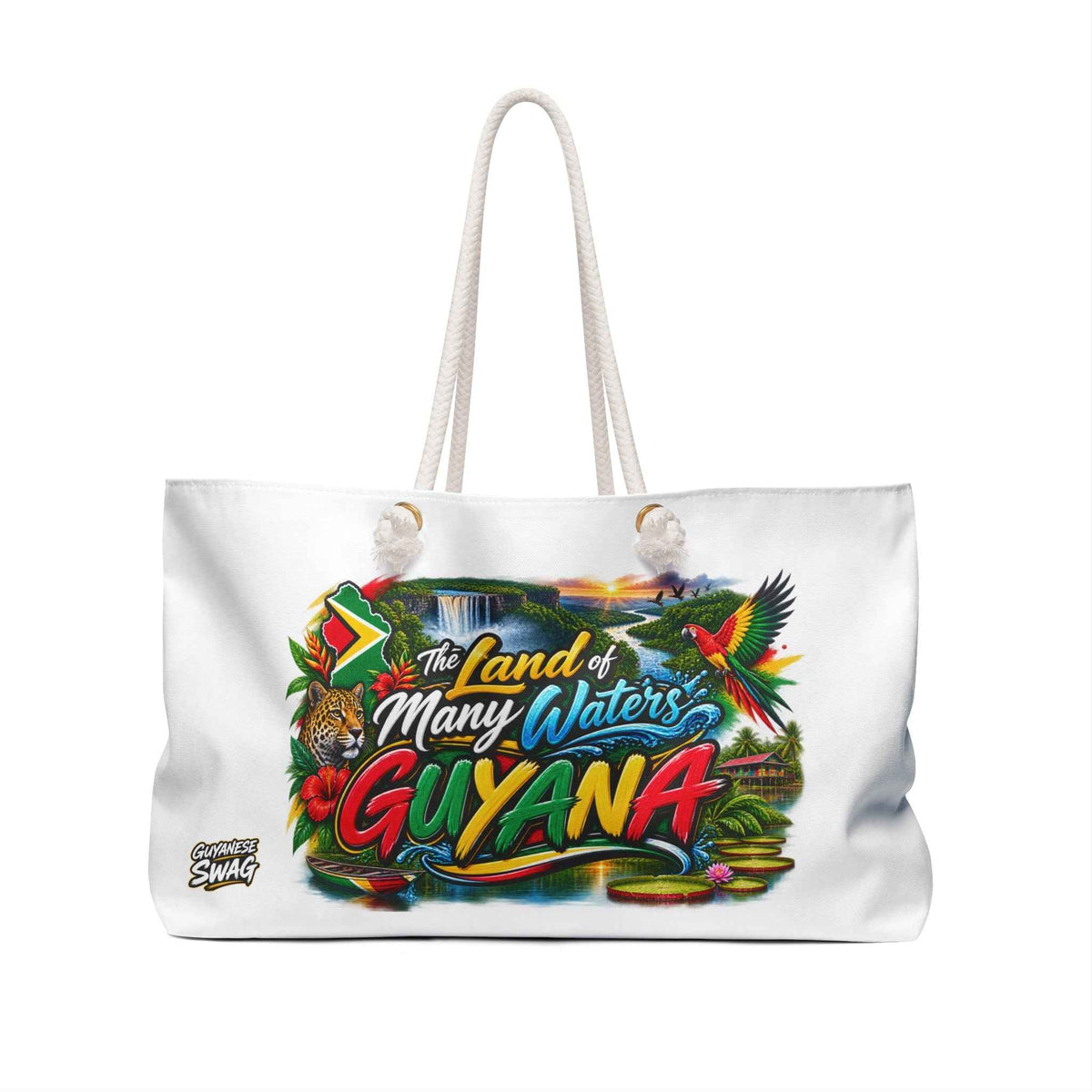 Guyana Weekender Bag – "The Land of Many Waters" Tropical Travel Tote