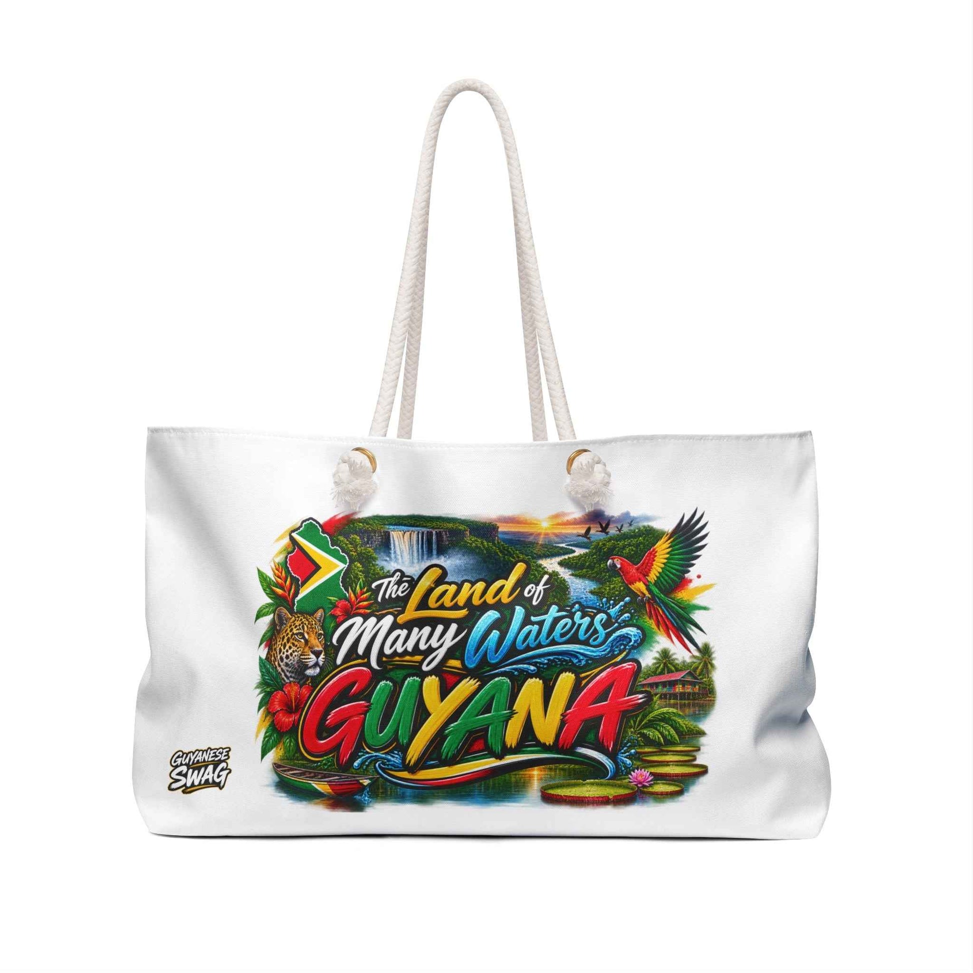 Guyana Weekender Bag – "The Land of Many Waters" Tropical Travel Tote