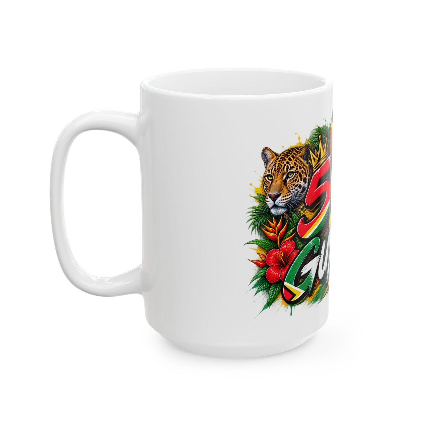 Guyana 592 Coffee Mug — Colorful 592 Design, Gift for Guyanese Pride (11oz & 15oz)