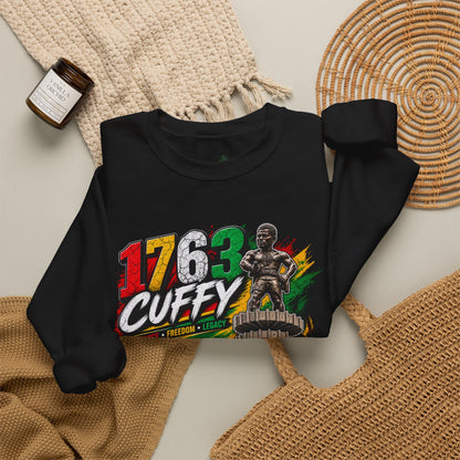 Cuffy 1763 Berbice Rebellion Guyana Crewneck Sweatshirt — Guyanese History Tribute