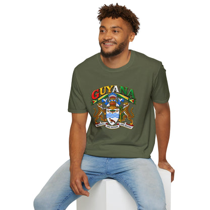 Guyana Coat of Arms T-Shirt — National Flag Colors Tee