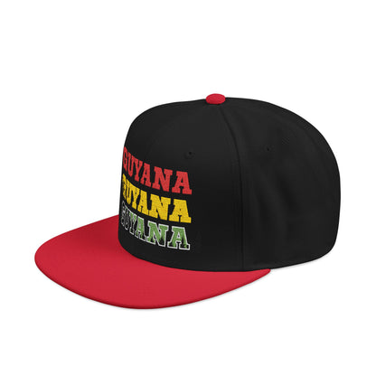 Guyana Retro Snapback Hat — Embroidered Guyanese Pride Cap