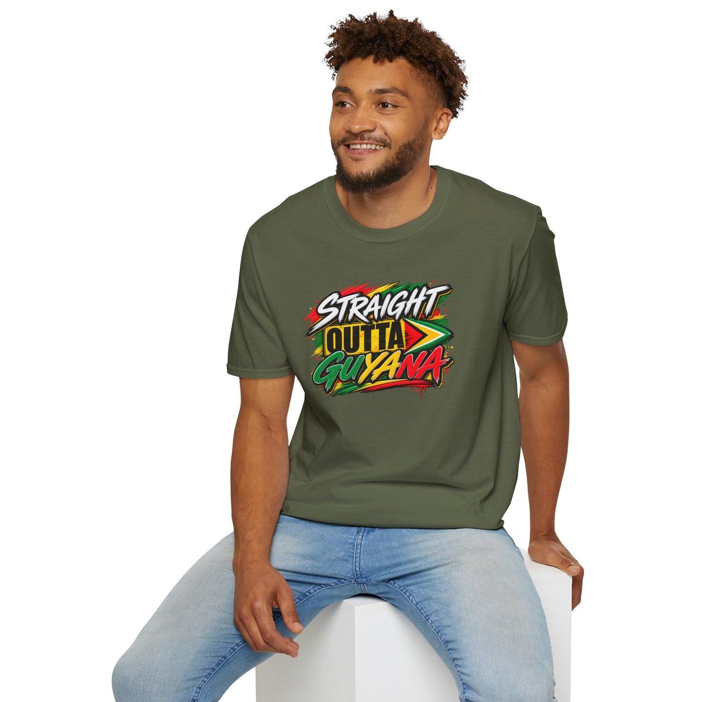 Straight Outta Guyana T-Shirt — Vibrant Guyanese Pride Tee