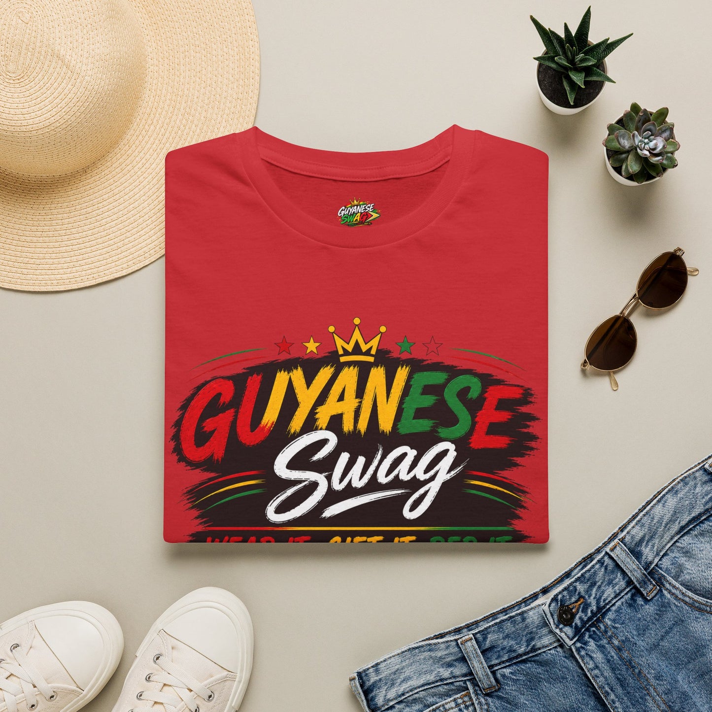 Guyanese Swag T-Shirt — Patriotic Guyana Flag Graphic Tee