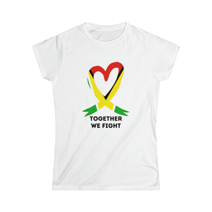 Together We Fight Guyanese Swag Sexual Abuse Awareness Women's Softstyle Tee 