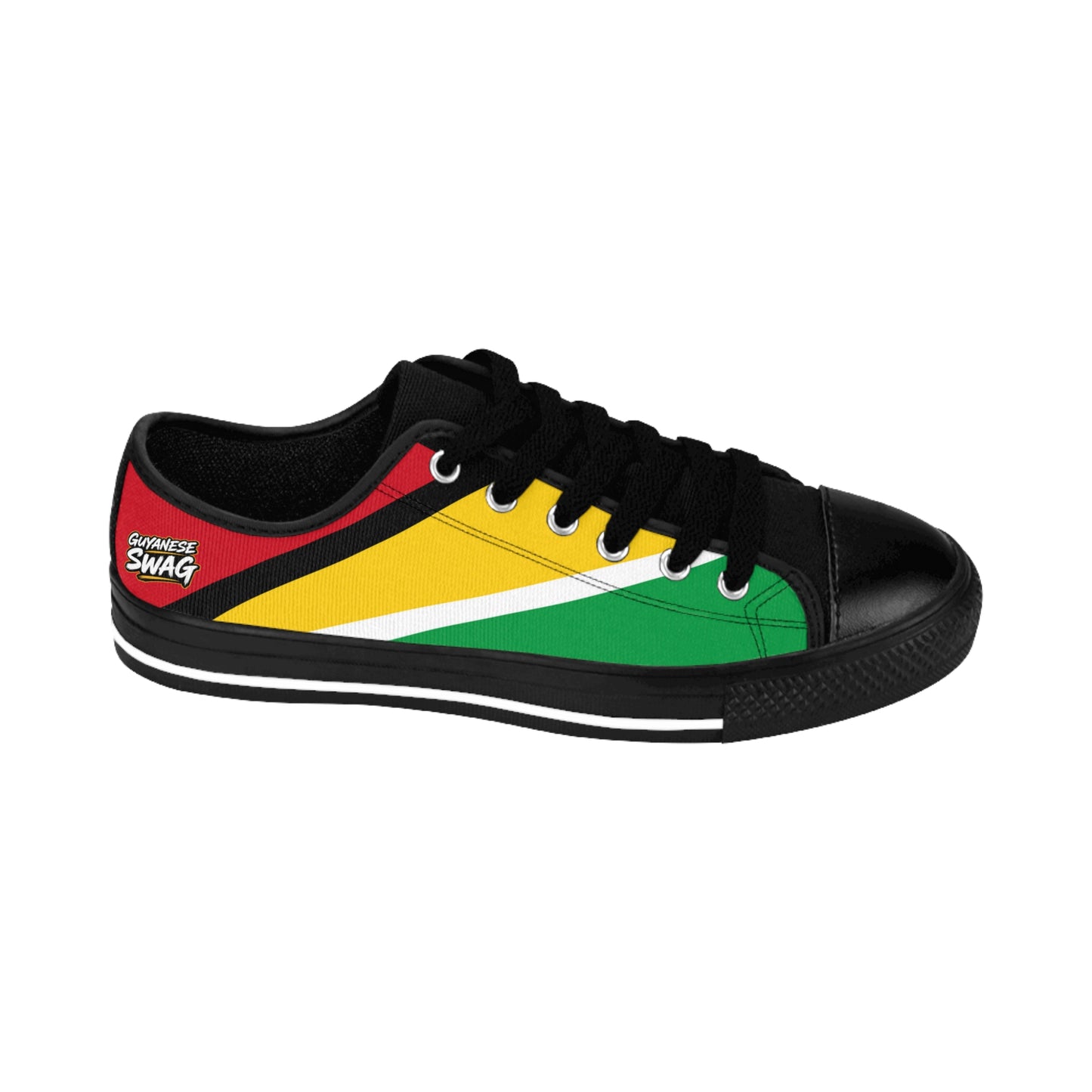 Guyana Flag Women's Low Top Canvas Sneakers