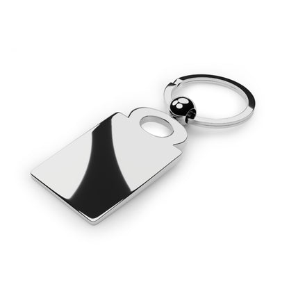 Guyana Map Rectangle Photo Keyring — Metal Photo Keychain with Colorful Regional Map