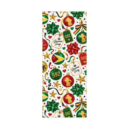 Guyana holiday wrapping paper festive pattern