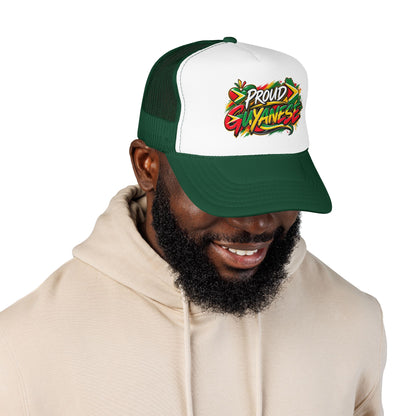 Proud Guyanese Trucker Hat — Rasta Colors Foam Cap