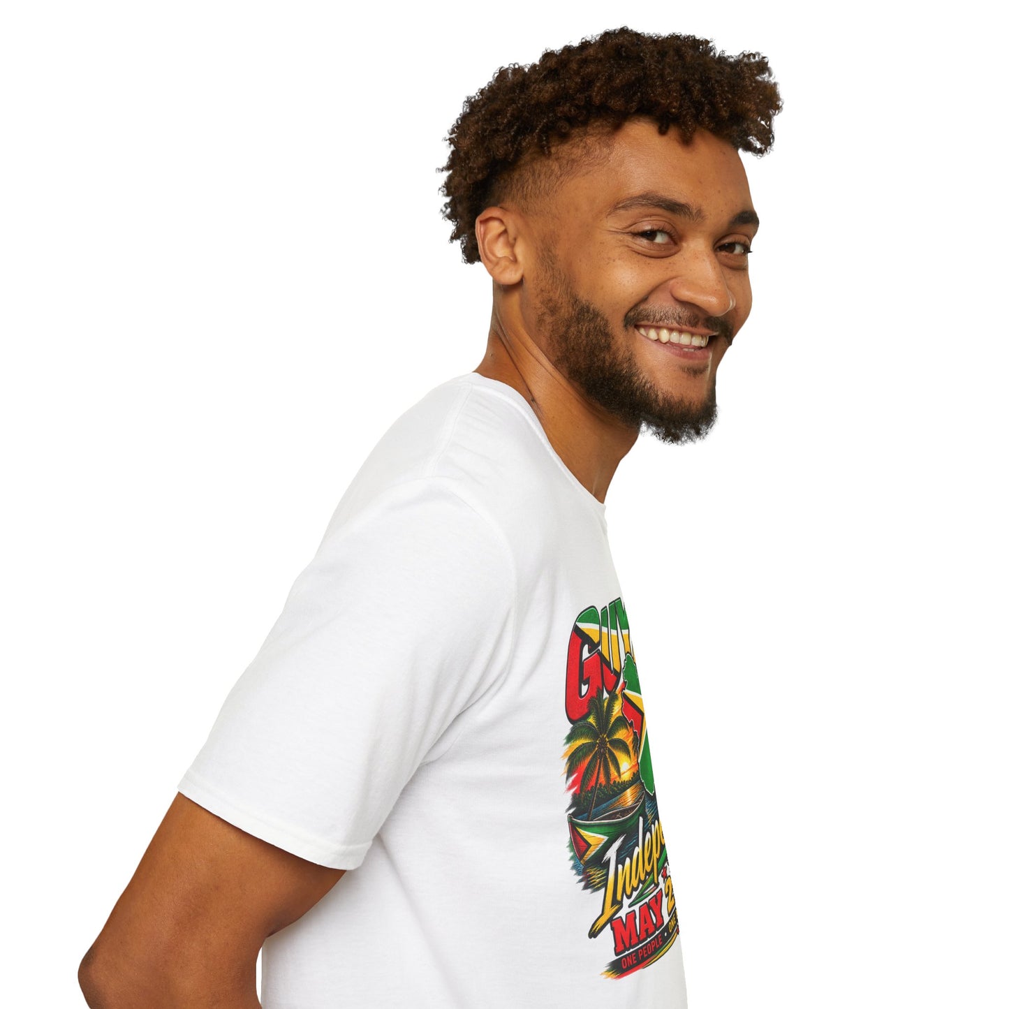Guyana Independence T-Shirt — May 26, 1966 Retro Flag & Waterfall Tee