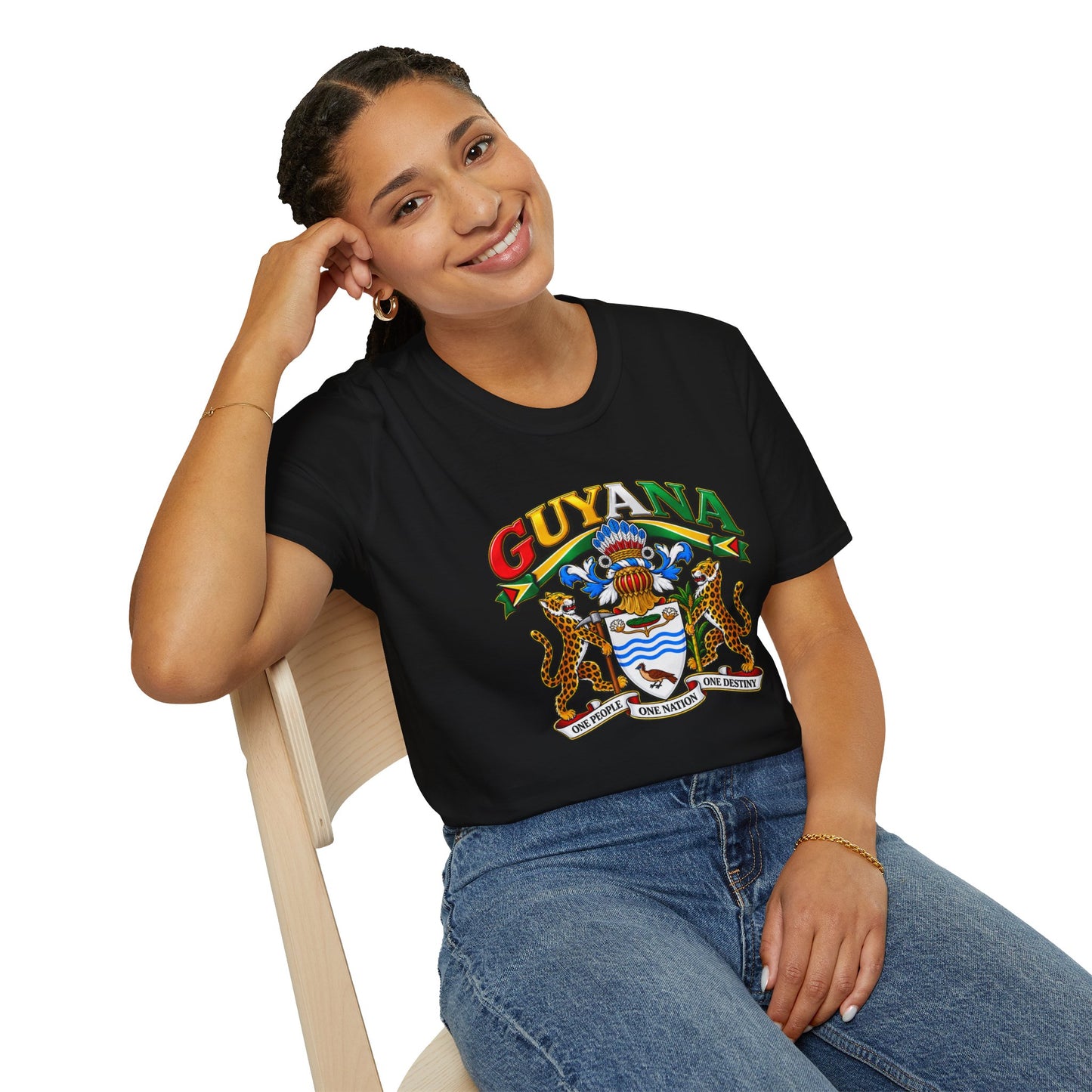 Guyana Coat of Arms T-Shirt — National Flag Colors Tee