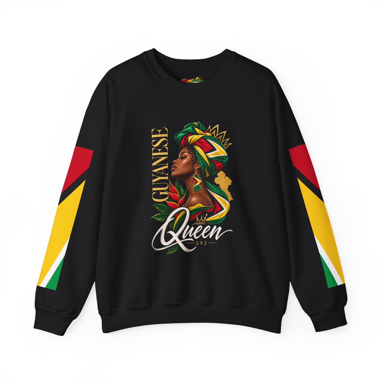 Guyanese Queen Crewneck Sweatshirt — Afrocentric Pride Pullover