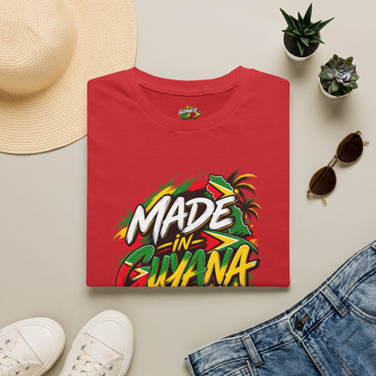 Made in Guyana T-Shirt — Colorful Tropical Pride Graphic Tee