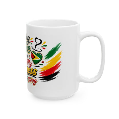 Coffee Mug — "Drinking Coffee and Minding My Business" Guyanese Swag