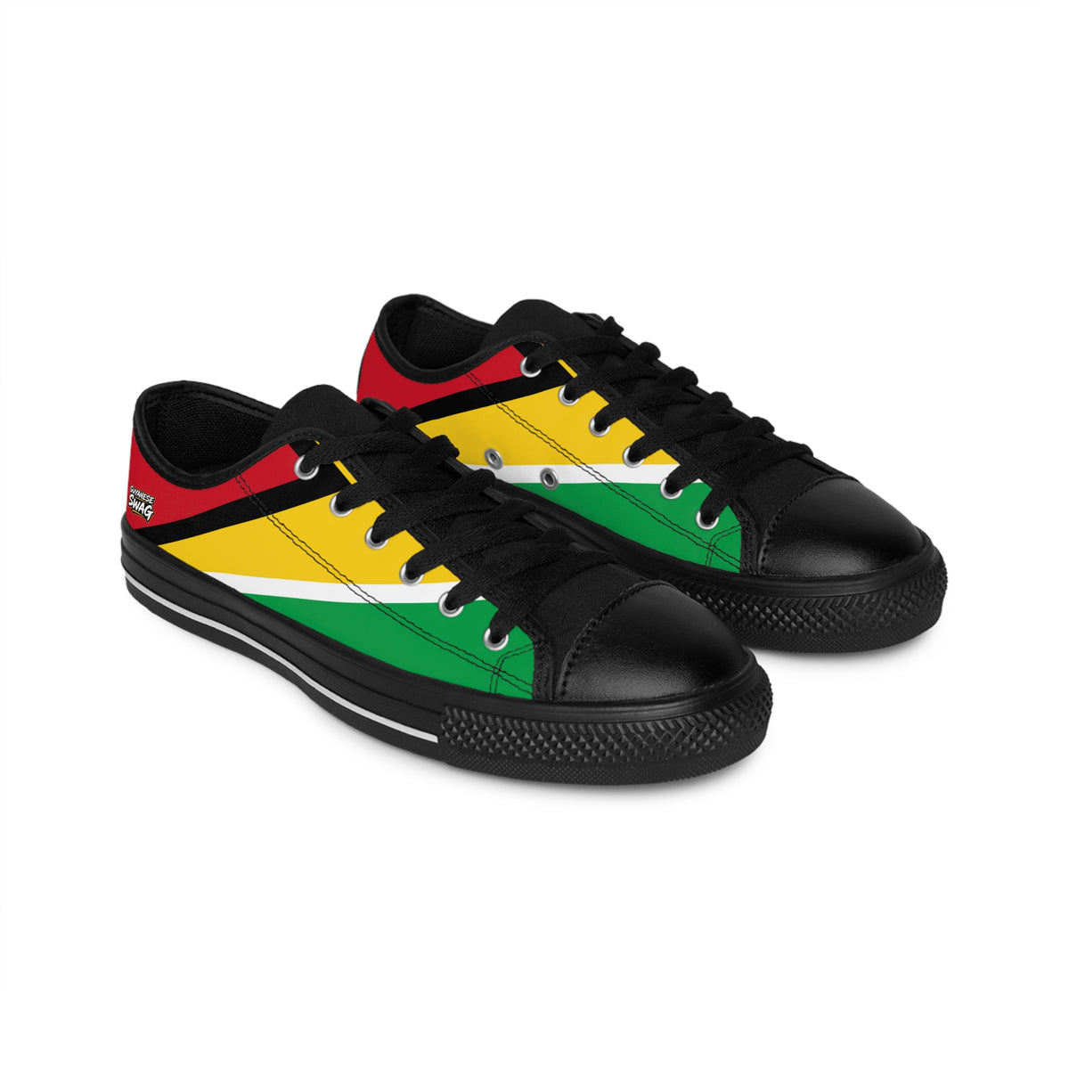 Guyana Flag Women's Low Top Canvas Sneakers