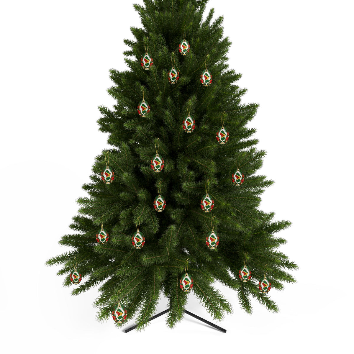 Guyana Ceramic Christmas Ornament – 5 Shapes & Multipacks