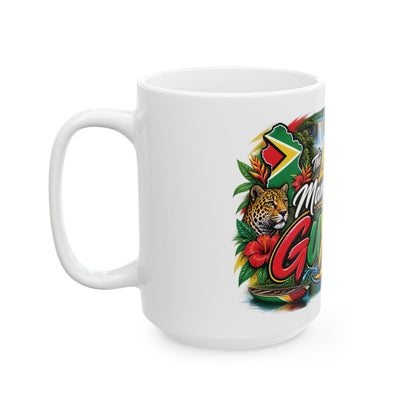 Guyana Ceramic Mug – "The Land of Many Waters" Colorful Souvenir (11oz & 15oz)