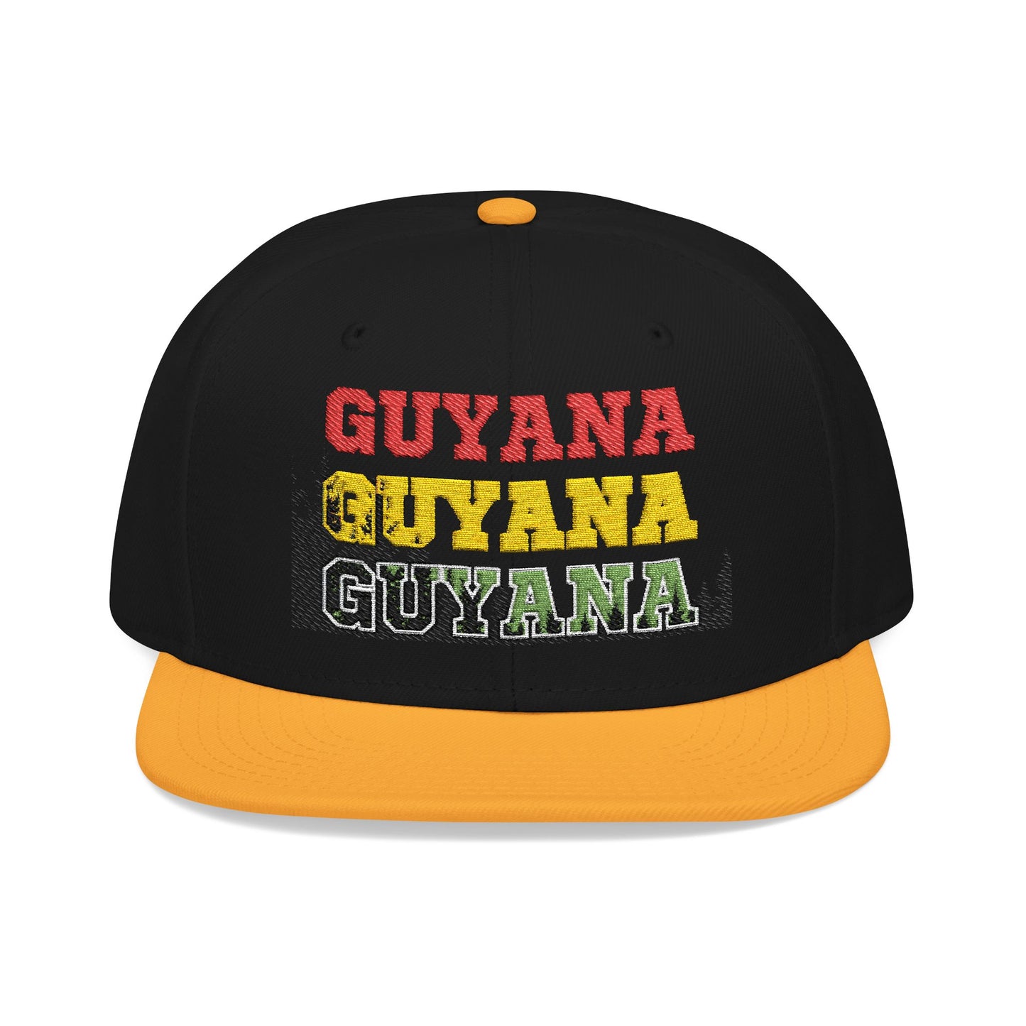 Guyana Retro Snapback Hat — Embroidered Guyanese Pride Cap