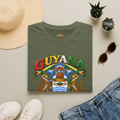 Guyana Coat of Arms T-Shirt — National Flag Colors Tee