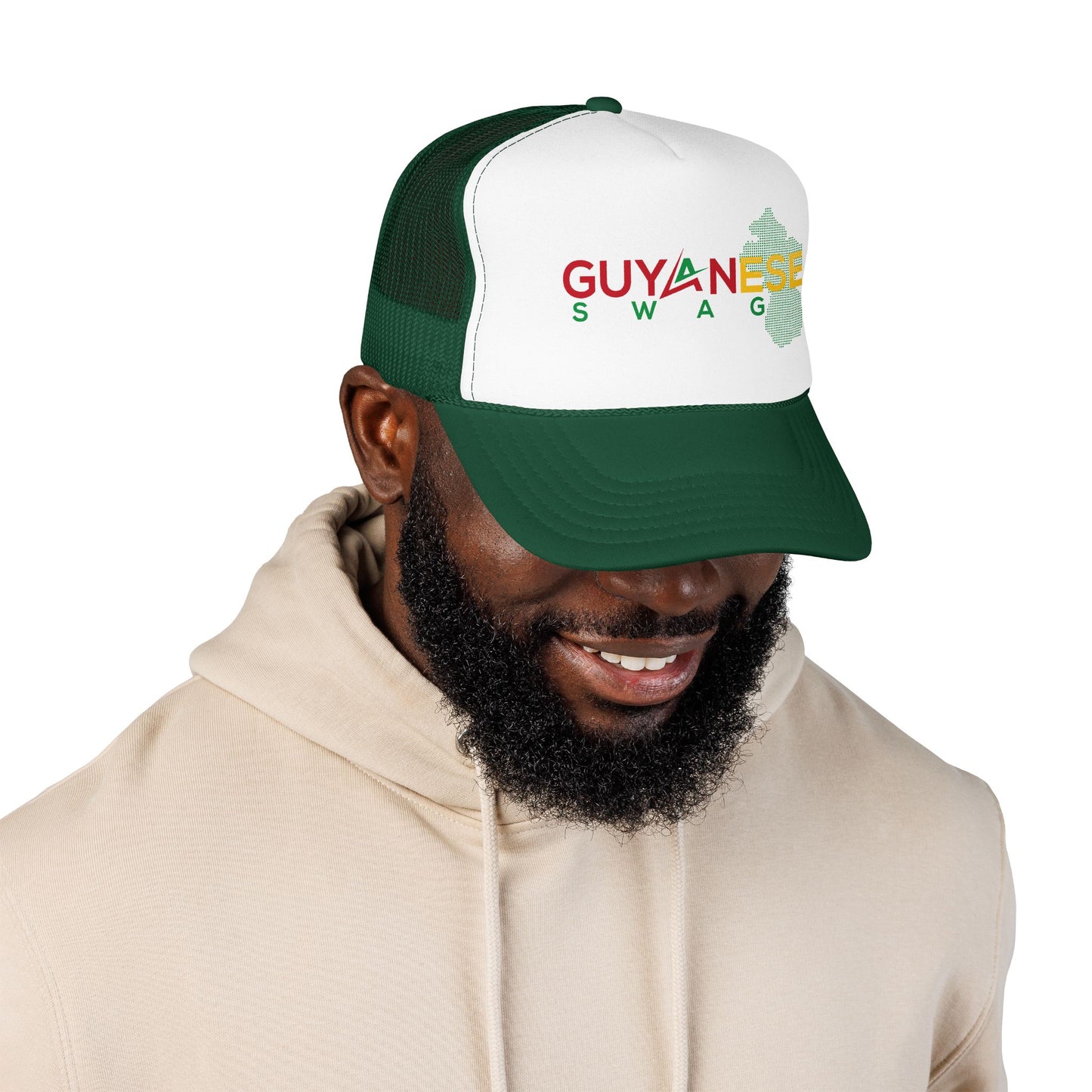 Guyanese Swag Trucker Hat — Guyana Map Panama-Inspired Foam Cap