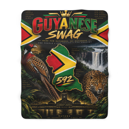 Guyanese 592 blanket with plush Sherpa fleece backing