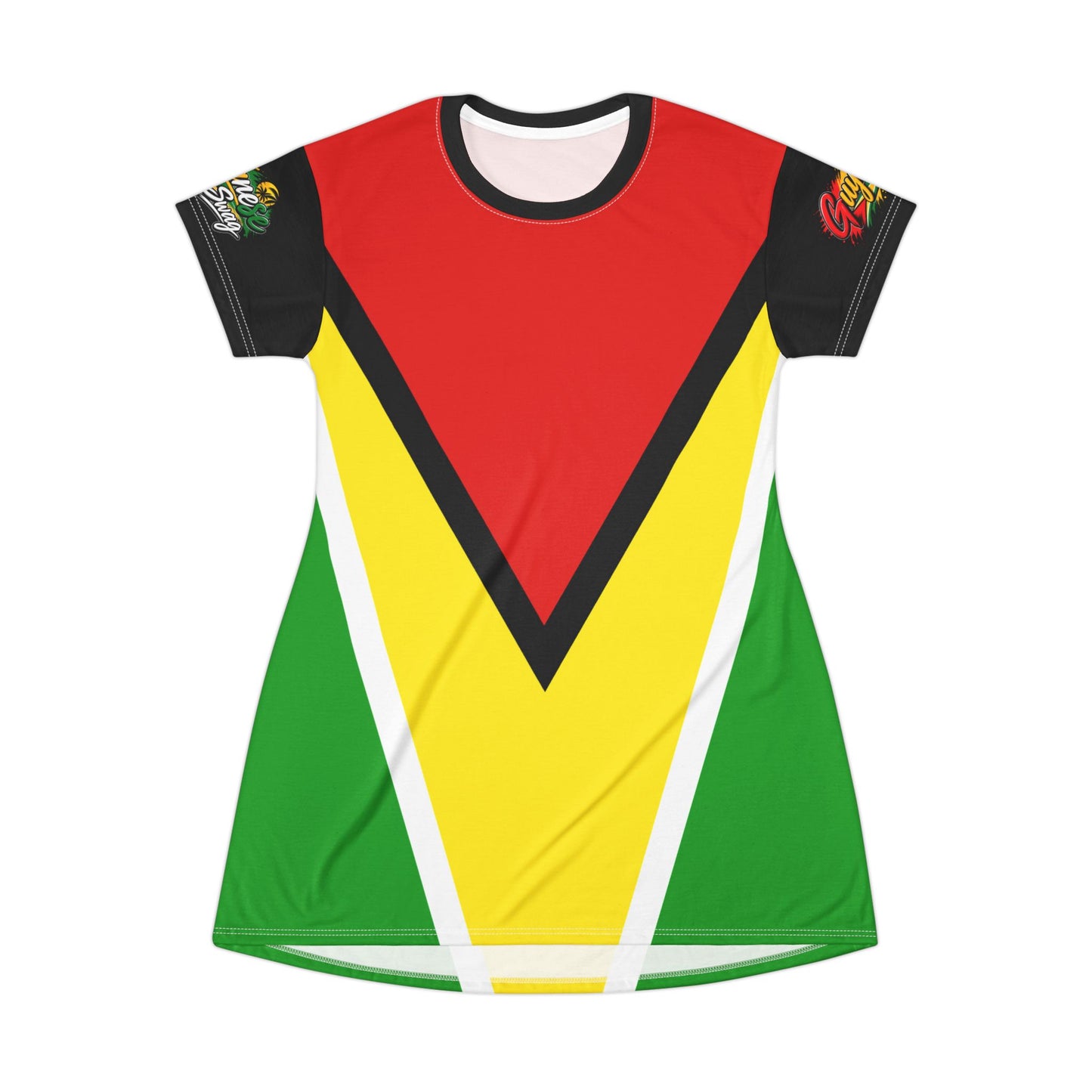 Guyana Flag Vibe T-Shirt Dress