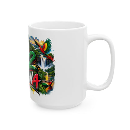 Guyana 592 Coffee Mug — Colorful 592 Design, Gift for Guyanese Pride (11oz & 15oz)