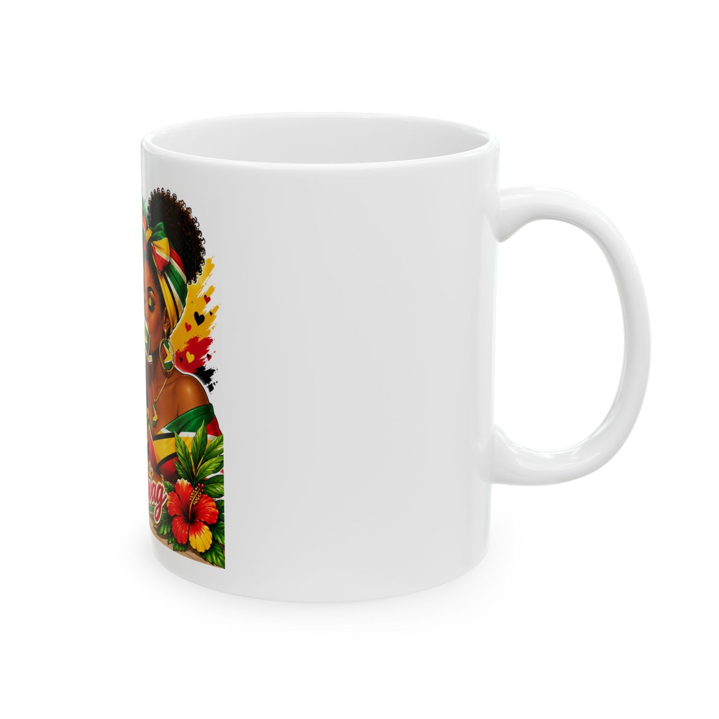 Guyana Swag Ceramic Mug — "Drinking Tea and Minding My Business" Coffee Cup (11oz/15oz)