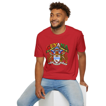 Guyana Coat of Arms T-Shirt — National Flag Colors Tee